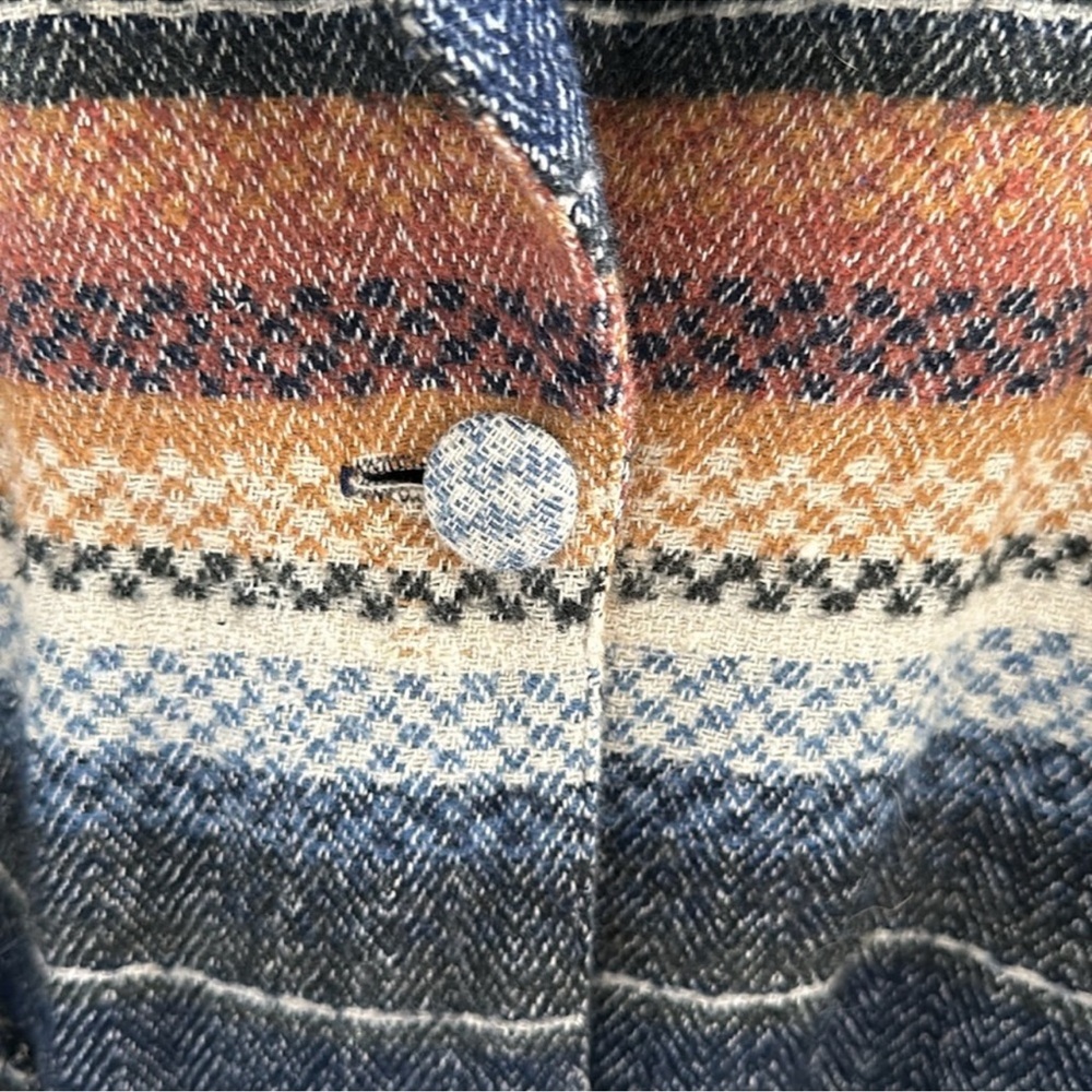 Vintage Knit Patterned Blazer Button Jacket - image 6